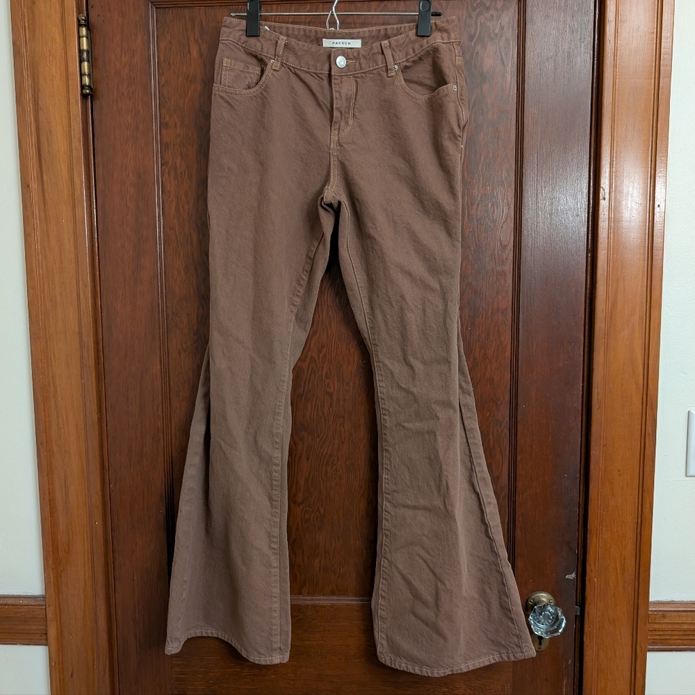 Women's PacSun Eco Brown Low Rise Flare Jeans